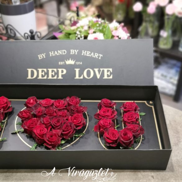 Special "I love you" red rose box