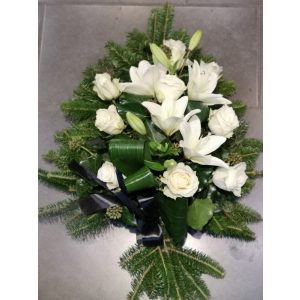 Lily & Rose Funeral bouquet