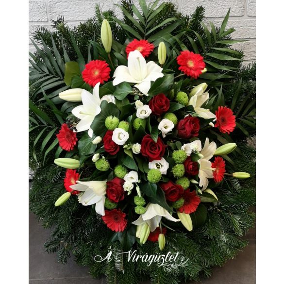 Red-White-Green standing wreath