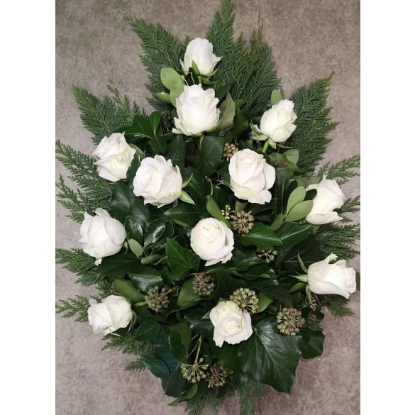 Rosey funeral bouquet