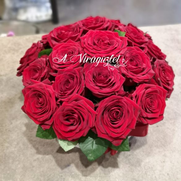 Love Rose Box full of red roses