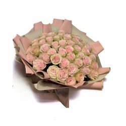 Óriás rózsaszín rózsacsokor (50 szál)