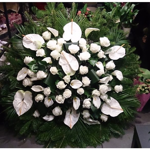 Exclusive white standing wreath