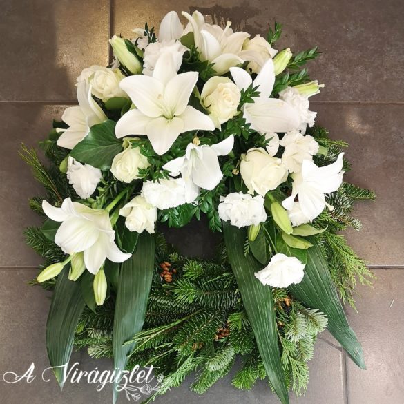 On-top decorated wreath