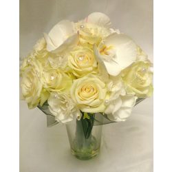 Rose-orchid bridal bouquet