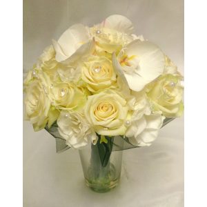 Rose-orchid bridal bouquet