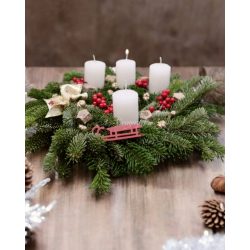 Fehér adventi koszorú
