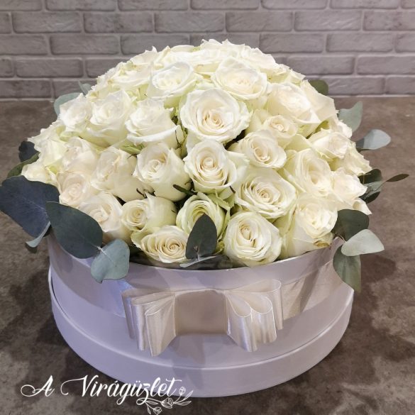 Royal Rose Box made with 55 roses