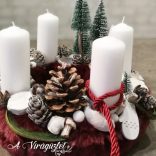 Burgundy fur Advent wreath