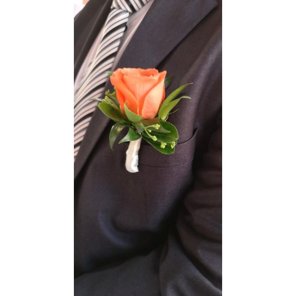 Orange boutonniere