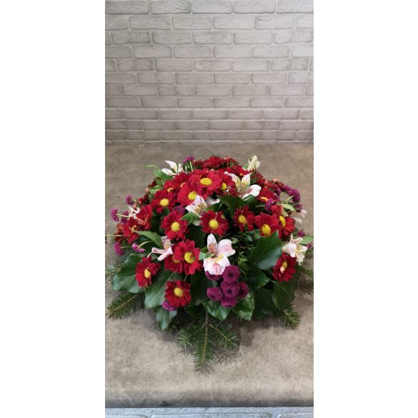 Grave Decoration with mixed flowers