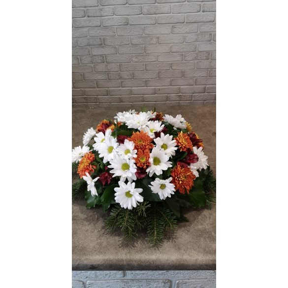 Grave Decoration with mixed flowers