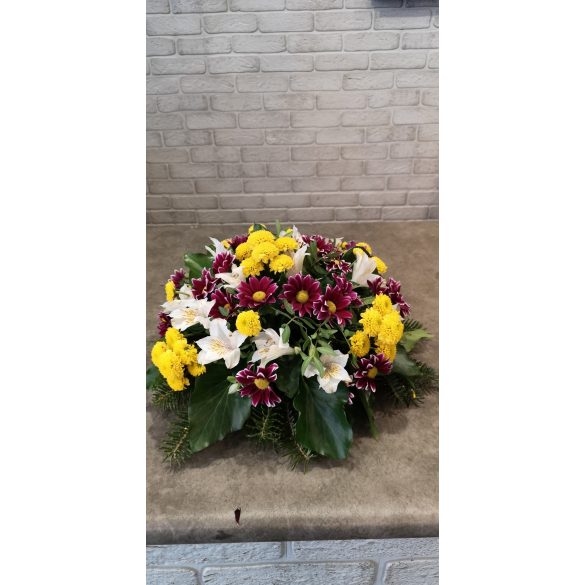 Grave Decoration with mixed flowers