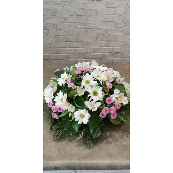 Grave Decoration with mixed flowers