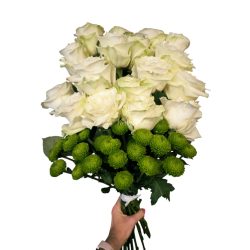 A bouquet made of beautiful white roses