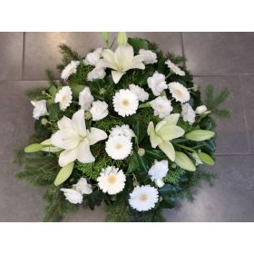Funeral wreath with arched top